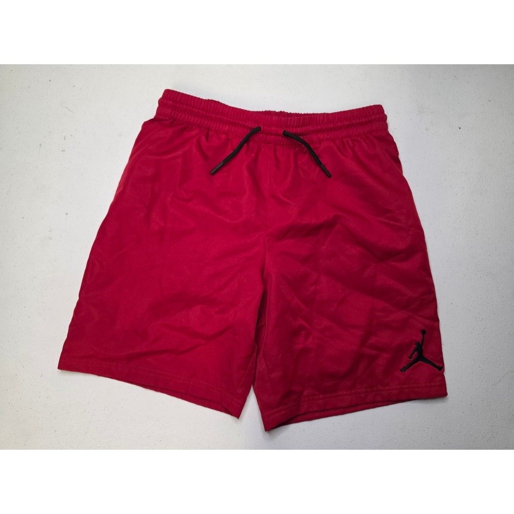Jordan Kids Red Mesh Athletic Basketball Shorts Jumpman Logo Size M 10-12YRS